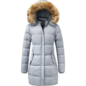 WenVen Women’s Winter Thickened Long Puffer Coat Warm Parka Jacket | Removable Faux Fur Hood, Windproof Waterproof, Plus Size Available(Charcoal Heather)