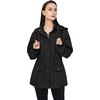 WenVen Women’s Cotton Military Jacket Lightweight Casual Anorak Coat(Black)