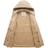 WenVen Women’s Cotton Military Jacket Lightweight Casual Anorak Coat(Khaki)