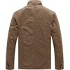 WenVen Men’s Lightweight Twill Cotton Military Windbreaker Canvas Jacket(Khaki)