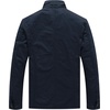 WenVen Men’s Lightweight Twill Cotton Military Windbreaker Canvas Jacket(Navy)