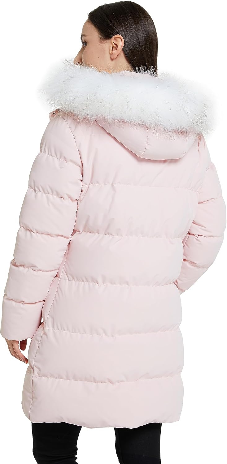 image:imageWenVen Womens Winter Thickened Long Puffer Coat Warm Parka JacketPink