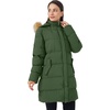 WenVen Women’s Winter Thickened Long Puffer Coat Warm Parka Jacket(Army Green)