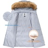 WenVen Women’s Winter Thickened Long Puffer Coat Warm Parka Jacket(Charcoal Heather)