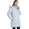 WenVen Women’s Winter Thickened Long Puffer Coat Warm Parka Jacket(Light Blue)