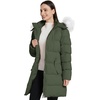 WenVen Women’s Winter Thickened Long Puffer Coat Warm Parka Jacket(Olive)
