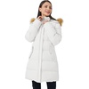 WenVen Women’s Winter Thickened Long Puffer Coat Warm Parka Jacket(White)