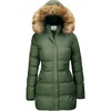 WenVen Women’s Winter Thickened Long Puffer Coat Warm Parka Jacket(Army Green)