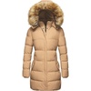 WenVen Women’s Winter Thickened Long Puffer Coat Warm Parka Jacket(Light Tan)