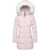 WenVen Women’s Winter Thickened Long Puffer Coat Warm Parka Jacket(Pink)