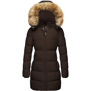 WenVen Women’s Winter Thickened Long Puffer Coat Warm Parka Jacket(Coffee)