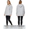 WenVen Women’s Plus Size Zip Up Hoodies Oversized Sweatshirt Fleece Jacket(Grey)