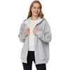 WenVen Women’s Plus Size Zip Up Hoodies Oversized Sweatshirt Fleece Jacket(Grey)