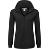 WenVen Women’s Plus Size Zip Up Hoodies Oversized Sweatshirt Fleece Jacket(Black)