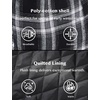 WenVen Men’s Thick Plaid Flannel Quilted Shirts Jacket Cotton Coat(Black)