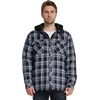 WenVen Men’s Thick Plaid Flannel Quilted Shirts Jacket Cotton Coat(Blue)