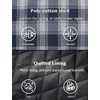 WenVen Men’s Thick Plaid Flannel Quilted Shirts Jacket Cotton Coat(Dark Blue)