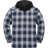 WenVen Men’s Thick Plaid Flannel Quilted Shirts Jacket Cotton Coat(Dark Blue)