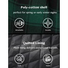 WenVen Men’s Thick Plaid Flannel Quilted Shirts Jacket Cotton Coat(Dark Green)