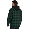 WenVen Men’s Thick Plaid Flannel Quilted Shirts Jacket Cotton Coat(Dark Green)