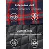 WenVen Men’s Thick Plaid Flannel Quilted Shirts Jacket Cotton Coat(Dark Red)