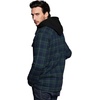 WenVen Men’s Thick Plaid Flannel Quilted Shirts Jacket Cotton Coat(Forest Green)