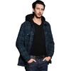 WenVen Men’s Thick Plaid Flannel Quilted Shirts Jacket Cotton Coat(Forest Green)