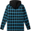 WenVen Men’s Thick Plaid Flannel Quilted Shirts Jacket Cotton Coat(Light Blue)