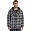 WenVen Men’s Thick Plaid Flannel Quilted Shirts Jacket Cotton Coat(Yellow)