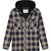 WenVen Men’s Thick Plaid Flannel Quilted Shirts Jacket Cotton Coat(Yellow)