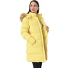 WenVen Women’s Winter Thickened Long Puffer Coat Warm Parka Jacket(Light Yellow)