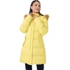 WenVen Women’s Winter Thickened Long Puffer Coat Warm Parka Jacket(Light Yellow)