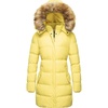 WenVen Women’s Winter Thickened Long Puffer Coat Warm Parka Jacket(Light Yellow)
