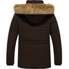 WenVen Men’s Hooded Warm Coat Winter Parka Jacket(Brown1)