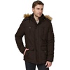 WenVen Men’s Hooded Warm Coat Winter Parka Jacket(Brown1)