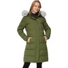 WenVen Women’s Winter Long Puffer Coat Waterproof Warm Parka Jacket(Army Green)