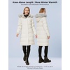 WenVen Women’s Winter Long Puffer Coat Waterproof Warm Parka Jacket(Beige)