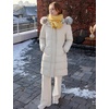 WenVen Women’s Winter Long Puffer Coat Waterproof Warm Parka Jacket(Beige)