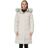 WenVen Women’s Winter Long Puffer Coat Waterproof Warm Parka Jacket(Beige)