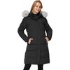 WenVen Women’s Winter Long Puffer Coat Waterproof Warm Parka Jacket(Black)