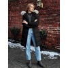 WenVen Women’s Winter Long Puffer Coat Waterproof Warm Parka Jacket(Black)