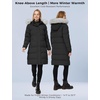 WenVen Women’s Winter Long Puffer Coat Waterproof Warm Parka Jacket(Black)