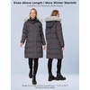 WenVen Women’s Winter Long Puffer Coat Waterproof Warm Parka Jacket(Charcoal Heather)
