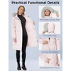 WenVen Women’s Winter Long Puffer Coat Waterproof Warm Parka Jacket(Pink)