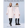 WenVen Women’s Winter Long Puffer Coat Waterproof Warm Parka Jacket(Pink)