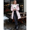 WenVen Women’s Winter Long Puffer Coat Waterproof Warm Parka Jacket(Pink)