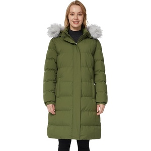 WenVen Women’s Winter Long Puffer Coat Waterproof Warm Parka Jacket(Army Green)