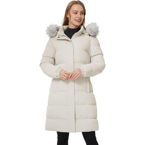 WenVen Women’s Winter Long Puffer Coat Waterproof Warm Parka Jacket(Beige)