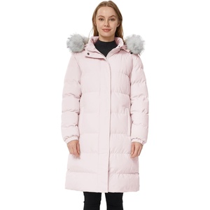 WenVen Women’s Winter Long Puffer Coat Waterproof Warm Parka Jacket(Pink)