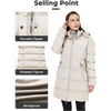 WenVen Women’s Warm Thickened Parka Coat Winter Puffer Jacket with Hood(Beige)